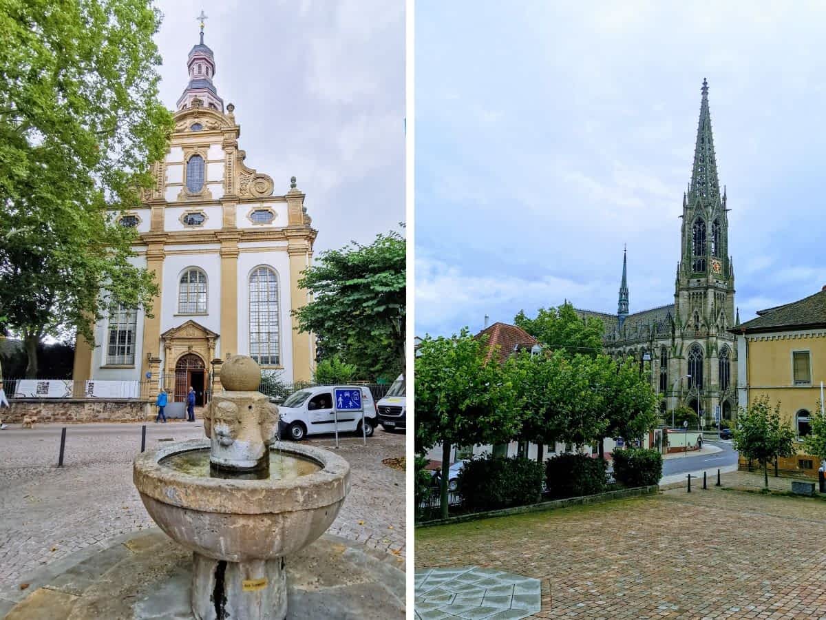 Dreifaltigkeitskirche und Gedächtniskirche in Speyer Dreifaltigkeitskirche und Gedächtniskirche in Speyer