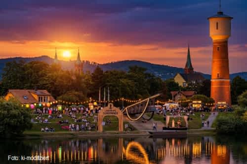 Ladenburg: Sundowner am Fluss