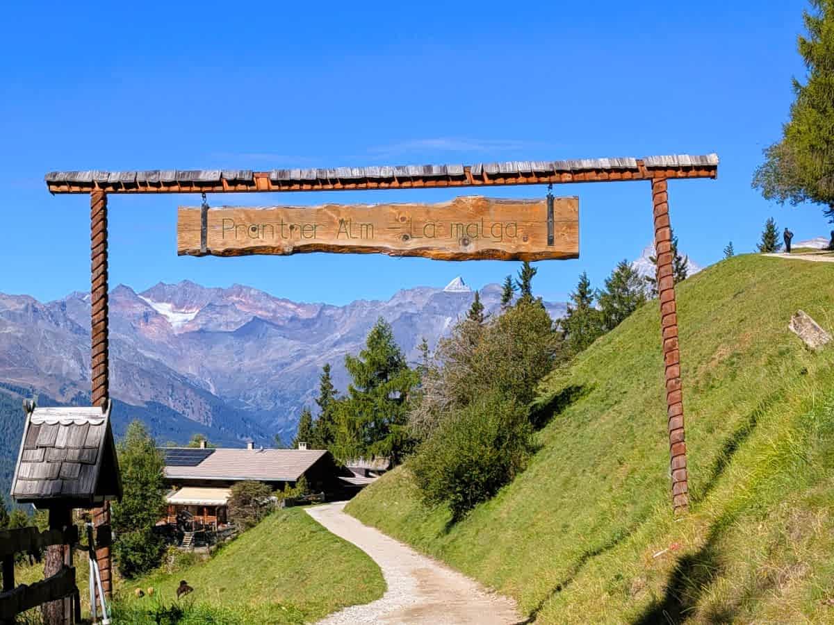 Blick von der Prantneralm ins Wipptal bei Sterzing