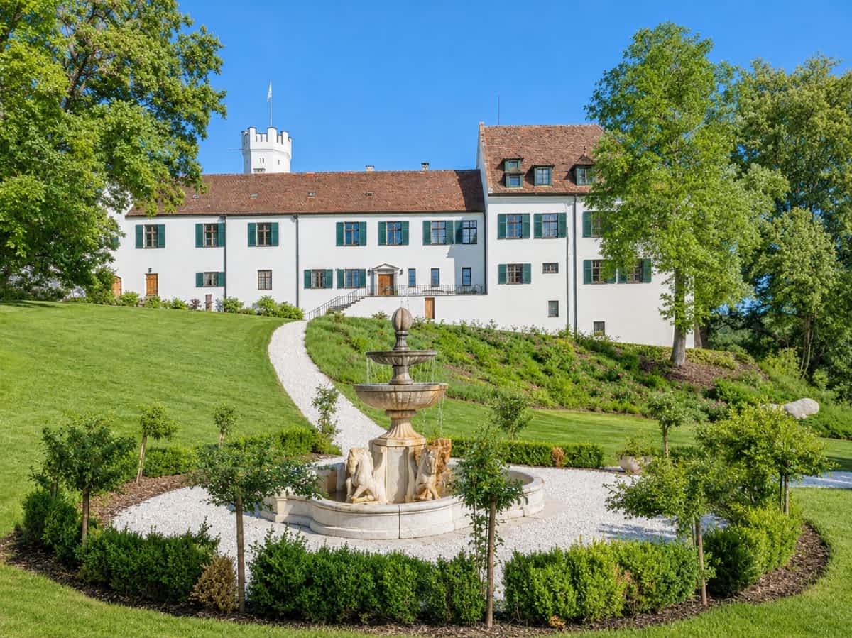 schloss tunzenberg in der niederbayerischen landschaft in deutschland